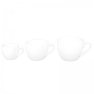 Customizable White Porcelain Coffee Cup-E