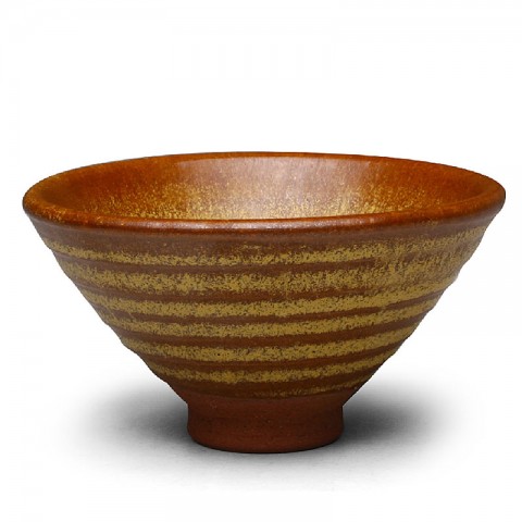 Jun Kiln Pottery Tea Cup-Straw Hat-Sienna Circles