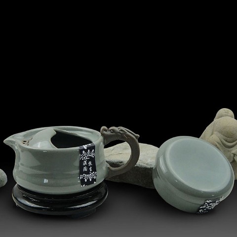 Mr.Zhang-Imperial Jade Glaze Pottery Quick Tea Set-Roaring Waves