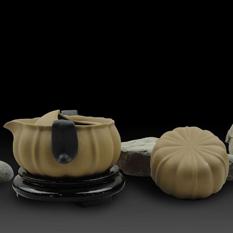 Mr.Zhang-Zinnober Pottery Quick Tea Set-Pumpkin