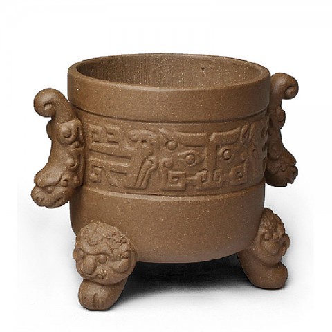 Zi Sha-Duan(Tuan) Clay Tea Cup-Beast Master Bronze Calix