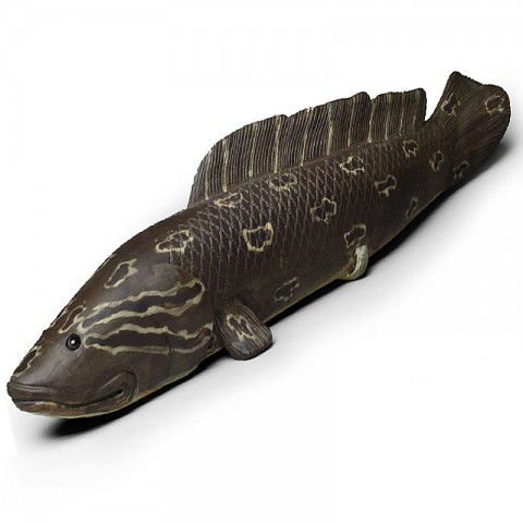 Zi Sha-Green Clay Teaboard Decor-Crafts-Mandarin Fish-Large