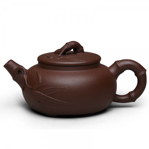 Zi Sha-Purple Clay Tea Pot-150ML-Bamboo Series-C