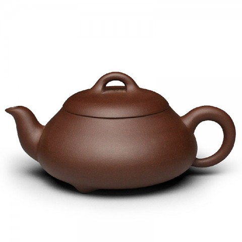 Zi Sha-Purple Clay Tea Pot-190ML-Stone Gourd Ladle-C