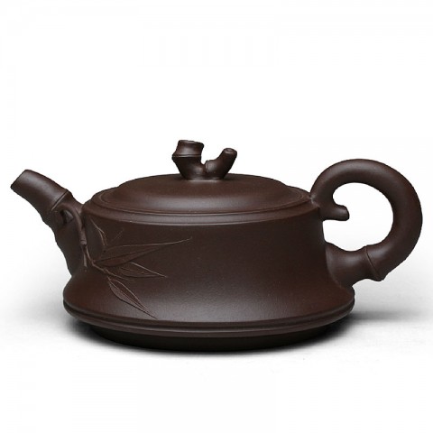 Zi Sha-Purple Clay Tea Pot-250ML-Bamboo Series-B