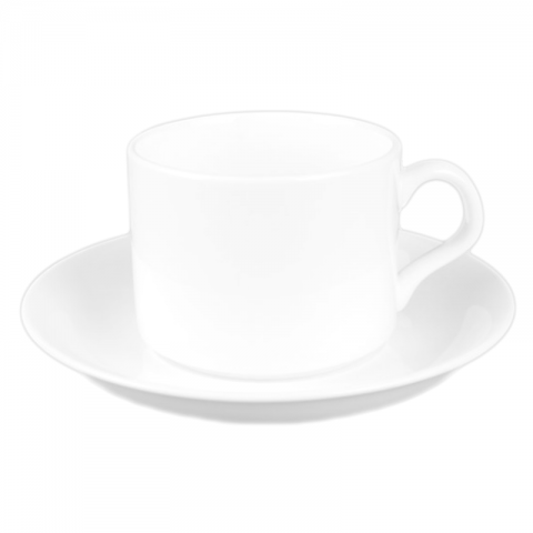 Customizable White Porcelain Coffee Cup-F