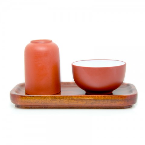 Zi Sha-Red Clay Gongfu Tea Cup Set-Holding Moonlight