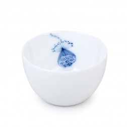 Blue and White Porcelain Cup-Lotus Seedpod