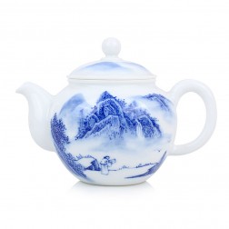 Blue and White Porcelain Tea Pot-Call from the Far away Mountains