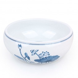 Blue and White Porcelain Water Bowl-Ancient Style Lotus
