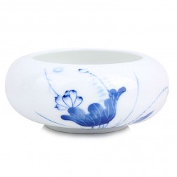 Blue and White Porcelain Water Bowl-Lotus Pond under the Moonlight Shadow