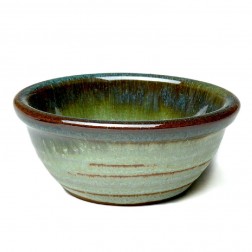 Jun Kiln Pottery Tea Cup with Fancy Glaze Edge-Emerald Valley