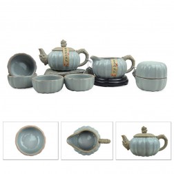 Mr.Zhang-Imperial Jade Glaze Pottery Tea Set-Dragon Glim-8 Items/Set