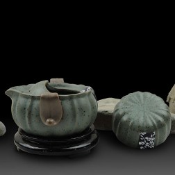 Mr.Zhang-Straw-burning Pottery Quick Tea Set-Pumpkin