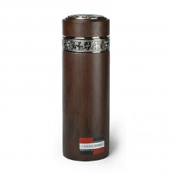 Stainless Steel Vacuum Insulated Tumbler with Purple Clay Liner inside-Ebony Grain Coating