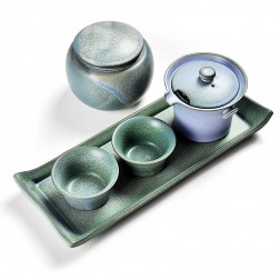 Yun Kiln Tea Set-Lake Emerald-5 Items/Set