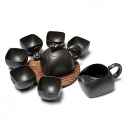 Zi Sha-Black Clay Tea Set-Tiger-8 Items/Set