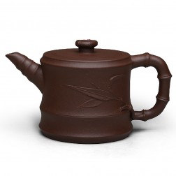 Zi Sha-Purple Clay Tea Pot-150ML-Bamboo Series-E