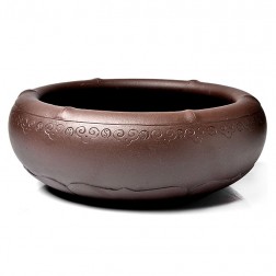 Zi Sha-Purple Clay Water Bowl-Auspicious Lotus