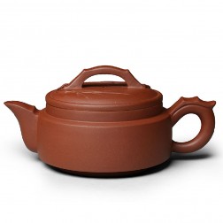 Zi Sha-Qing Shui(Pure) Clay Tea Pot-360ML-Bamboo Drum