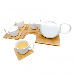 White Porcelain Afternoon Tea Set-Time Slice-A