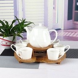 White Porcelain Afternoon Tea Set-White Petal-A