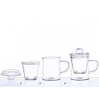 Glass Cup with Strainer-Curvaceous
