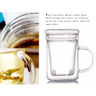 Glass Cup with Strainer-Silent Time