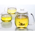 Glass Tea Pot with Strainer-Emperor Penguin