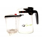 Piao Yi Clear Glass Tea Maker with Infuser-Red Button
