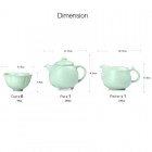 Ru Kiln Porcelain Tea Pot Set-The Queen-A-Sky Cyan-10 Items/Set