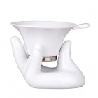 White Porcelain Tea Strainer-Buddha-hand