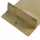 Brown Kraft Paper with Aluminium Foil Lamination Stand-up Tap-open Zipper Pouch/Bag with One-way Degassing Valve