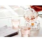 Glass Tea Pot with Strainer-Afternoon Time-Various Sizes Available
