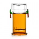 Glass Tea Pot with Strainer-Double Colorful Glass Handle-Colorful Wings