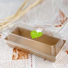 Rectangle PET Cover and Brown Kraft Paper Sandwich/Cake/Bread/Pastry Box-100pcs
