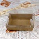 Square PET Cover and Brown Kraft Paper Sandwich/Cake/Bread/Pastry Box-100pcs
