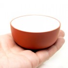 Zi Sha-Red Clay Tea Cup White Glaze inside-Moon Pool-65ml