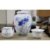 Blue and White Porcelain Caddy-Likes Lotus Saying