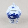Blue and White Porcelain Caddy-Lotus Throne