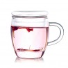 Glass Cup with Strainer-Silent Love