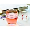 Glass Cup with Strainer-Silent Love