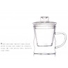 Glass Cup with Strainer-Curvaceous
