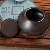 Iron Rust Glaze Pottery Tea Caddy-Ancient Rhyme