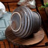 Transmutation Glaze Pottery Tea Caddy-Wind Slash-Fambe