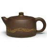 Zi Sha-Purple Clay Tea Pot-260ML-Mixing Clay Decoration-Skyline