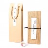 Brown Kraft Paper Gift Box Wrapped with Bamboo Strip Mat