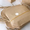Thick Brown Kraft-Paper Twine Wrapped Gift Bag with Round Window