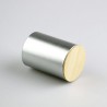 Tin Can Tea Candy-Round Tinplate Canister with Bamboo Lid-2 Sizes Available