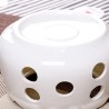White Porcelain Teapot Warmer-Candle Holder-Kaki-2 Sizes Available